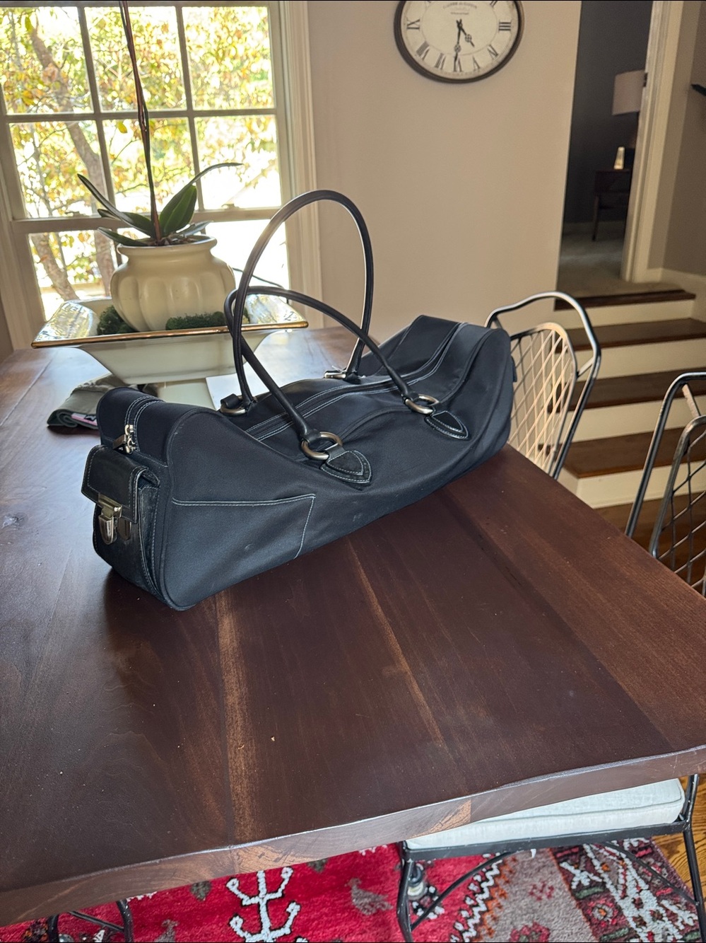 Hobo international leather and nylon weekend duffel bag unused